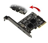 KALEA-INFORMATIQUE Tarjeta controladora PCIe USB 3.2 Gen2 10G con 2 Puertos A y C externos y 2 Puertos internos de 19 Puertos y Tipo E. chipset ASM 3142 y Via VLI VL822
