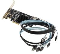 KALEA-INFORMATIQUE Tarjeta controladora PCIe x4 para 8 Discos SATA 3 6G con Conectores SFF-8087 y Cables MiniSAS a SATA, chipset Marvell 88SE9215