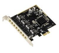 KALEA-INFORMATIQUE Tarjeta de Sonido PCIe CM6646 de 4 Canales HD con Entrada y Salida Independientes para grabación o reproducción simultáneas, 192 kHz y 16/24/32 bits, supresión de Ruido Mediante IA