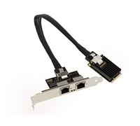 KALEA-INFORMATIQUE Tarjeta Mini PCI Express (MiniPCIE) - 2 Puertos LAN RJ45 GIGABIT ethernet con Chipset Intel I350 - mPCIe Nic 10/100 / 1000