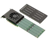 KALEA-INFORMATIQUE - Tarjeta PCIe 4.0 x16 para 8 SSD M.2 NVMe CHIPSET Broadcom PEX88048 - Protección por encofrado Aluminio ventilado