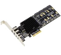 KALEA-INFORMATIQUE Tarjeta PCIe 4.0 x4 Switch 4 M.2 NVMe, 4 SATA y 4 USB | Tarjeta PCIe 4.0 x4 con conmutador integrado, 4 SSD M.2 NVMe, 4 SATA III, 4 USB de hasta 20 Gbps, sin necesidad de