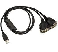 KALEA-INFORMATIQUE USB a 2 independientes RS-232 COM RS232 DB9 Serial Converter Cable. Longitud 1.5 M y Chipset Prolific