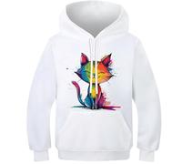 KaleidoKit Lindo Gatito Sudaderas Con Capucha Niños Niñas 3D Impreso Sudadera Con Capucha Bolsillos Con Cordón 6-15 Años, estilo-5, 8 - 10 años