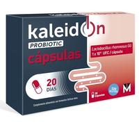 KALEIDON 20 Cápsulas - Probiótico Flora Intestinal - Alivio Diarrea y Refuerzo de Defensas - Complemento Alimenticio Reduce Duración de Diarreas Agudas, Gases, Hinchazón y Molestias Digestivas