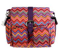 Kalencom con doble función bolsa de pañales con recubrimiento mate Zig Zag Talla:talla única
