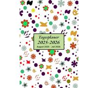 Kalender 2025 2026 a5 tagesplaner: Buchkalender 1 Tag 1 Seite mit Uhrzeiten | 365 Tage | Vom August 2025 bis Juli 2026