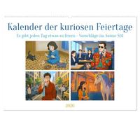 Kalender der kuriosen Feiertage (Wandkalender 2026 DIN A2 quer), CALVENDO Monatskalender: Entdecke die charmanteste Art, ungewöhnliche Tage zu feiern