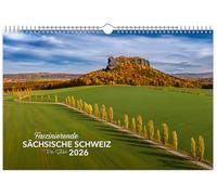 Kalender Faszinierende Sächsische Schweiz 2026: XXL | 60 x 40 cm | schwarzes Kalendarium