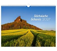 Kalender Sächsische Schweiz 2027: | 40 x 30 cm | schwarzes Kalendarium