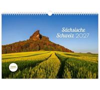 Kalender Sächsische Schweiz 2027: | 45 x 30 cm | weißes Kalendarium
