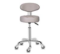 Kaleurrier Taburete con Ruedas Dobles de rodamiento Suave, cómodo Respaldo Acolchado, Asiento Giratorio, Altura hidráulica Resistente, Resistente y Duradero