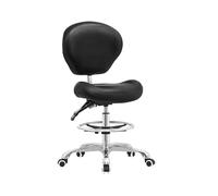 Kaleurrier Taburetes Ajustables para Dibujo con Respaldo y reposapiés,Respaldo inclinable,Altura de elevación peneumática,Asiento Giratorio,Ruedas giratorias,para Estudio,dentición,Oficina