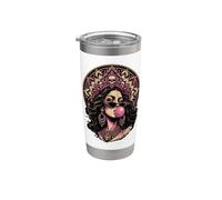 Kali Bubblegum Hindú Mitología Diosa Gótico Baddie Vaso térmico de acero inoxidable de doble pared