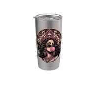 Kali Bubblegum Hindú Mitología Diosa Gótico Baddie Vaso térmico de acero inoxidable de doble pared