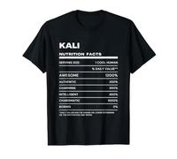 Kali Datos de Nutrición Nombre Gracioso Camiseta gráfica económica