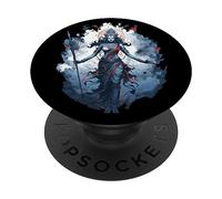 Kali diosa de la muerte, el tiempo y el día del juicio final hindú Yoga Mujeres PopSockets PopGrip Intercambiable