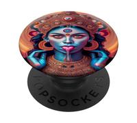 Kali Diosa Hindú Hinduismo Deidad Dios Espiritual Zen Yoga PopSockets PopGrip Intercambiable