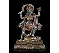 Kali - Figura decorativa (bronce, diosa hindú de la muerte, estatua, escultura, efecto bronce, 19,5 cm)
