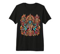 Kali Hindú Diosa De La Muerte Madre Hindú Guerrero Feroz Camiseta Premium