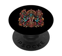 Kali Hindú Diosa De La Muerte Madre Hindú Guerrero Feroz PopSockets PopGrip Adhesivo