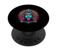 Kali Ma Diosa Hindú De La Muerte Madre Hindú Guerrero Feroz PopSockets PopGrip Adhesivo