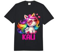 Kali - Nombre Personalizado Colorido Unicornio para Mujeres y niñas Comfort Colors Adult Heavyweight T-Shirt