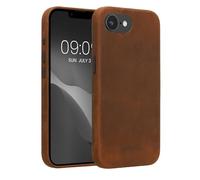kalibri Carcasa Compatible con Apple iPhone 16e - Funda de Cuero para móvil - Cover Trasero en marrón