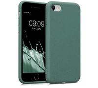 kalibri Carcasa Compatible con Apple iPhone SE (2022/2020) / 8/7 - Funda de TPU y Trigo Natural ecológico - Verde Bosque