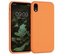 kalibri Carcasa Compatible con Apple iPhone XR - Funda de TPU y Trigo Natural ecológico - Naranja afrutado