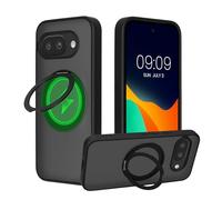 kalibri Carcasa Compatible con Google Pixel 9a Funda - Funda Antigolpes con Anillo de Dedo 360 Grados de Soporte - con Bordes Elevados - Compatible con MagSafe