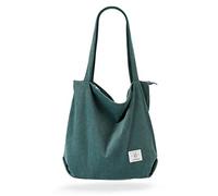 KALIDI Bolso bandolera para mujer con cremallera, bolso grande para la compra, bolso de mano, bolso de hombro, para trabajo, oficina, viajes, compras, escuela y vida cotidiana, verde claro, 43 cm x