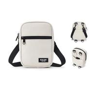 KALIDI Bolso bandolera unisex, para hombre y mujer, pequeño, de nailon, impermeable, para el tiempo libre, viajes, trabajo, beige