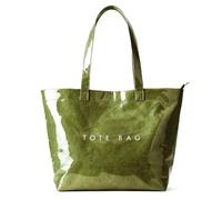 KALIDI - Bolso de mano con cremallera de PVC, bolsa de playa de papel kraft en gel, bolso hobo grande de todos los días, bolso de viaje, de compras, de hombro, de plástico, Césped, Large