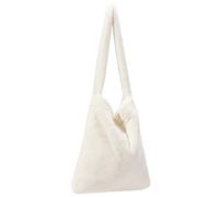 KALIDI Bolso de mano de felpa con cremallera lindo y esponjoso Crossbody Bag Mujer Bolso de hombro para niñas, Blanco