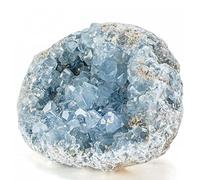 KALIFANO Geoda de racimo de cristal celestita crudo, piedra celestina natural de alta energía, roca Reiki Wicca Celestita con efectos curativos y calmantes (propiedad y operación familiar)