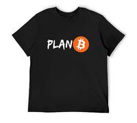 KALIKADUO Bitcoin Plan B Crypto Currency Crypto Millionaire Stock Stocks Unisex 100% Cotton Short-Sleeve T-Shirts Black XXXL