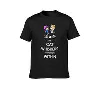 KALIKADUO Dan and Phil The Cats Whiskers Come from Within Unisex 100% Cotton Short-Sleeve T-Shirts Black XXL