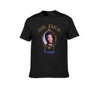 KALIKADUO Dr.Dre The Chronic Unisex 100% Cotton Short-Sleeve T-Shirts Black S