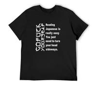 KALIKADUO Go FCK Yourself Reading Is Really Easy Unisex 100% Cotton Short-Sleeve T-Shirts Black XL