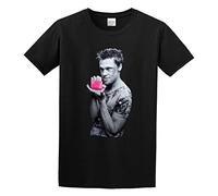 KALIKADUO Immortal Brad Pitt Actor Fight Club 1999 Film V4 Unisex 100% Cotton Short-Sleeve T-Shirts Black XL
