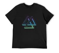 KALIKADUO Impossible Dreams Psychedelic Math Screen Unisex 100% Cotton Short-Sleeve T-Shirts Black XL