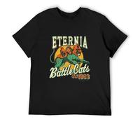 KALIKADUO Masters The Universe Eternia Battle Cats 1983 He-Man Cringer Unisex 100% Cotton Short-Sleeve T-Shirts Black XXL