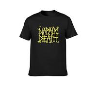 KALIKADUO Napalm Death Unisex 100% Cotton Short-Sleeve T-Shirts Black XL