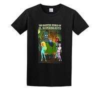 KALIKADUO The Haunted World of El Superbeasto Movie Unisex 100% Cotton Short-Sleeve T-Shirts Black S
