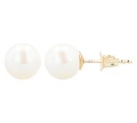 Kalila - Pendientes de oro amarillo 333 con perla, 8 quilates, Oro 333