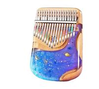 Kalimba 17 21 Teclas Profesional Pulgar Piano Patrón Teclado Instrumento Musical Presente(17 Blue)
