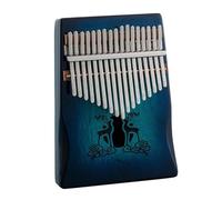 Kalimba 17 Keys Kalimba Professional Finger Piano Full Wood Wood Chapa De Caoba 17 Llaves Piano Instrumento Para Principiantes(Blue)