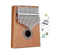 Kalimba 17 Keys Thumb Piano with Study Instruction and Tune Hammer, Finger Marimba Instrument