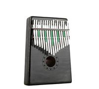 Kalimba 17 Teclas Piano De Pulgar De Arce De Una Sola Placa Kalimba De 17 Teclas Martillo De Afinación Musical Piano De Dedo Profesional Portátil(Black)